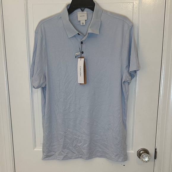 Calvin Klein Light Blue Polo size M NWT - Picture 1 of 3